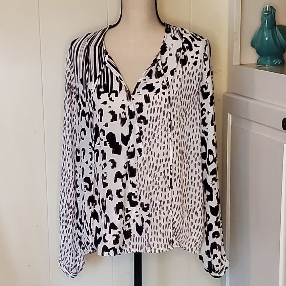 CAbi Leopard Print Blouse